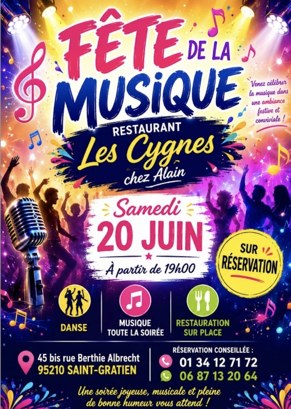 Nos évenements  - Restaurant Les Cygnes - restaurant SAINT-GRATIEN - meilleur resto SAINT-GRATIEN