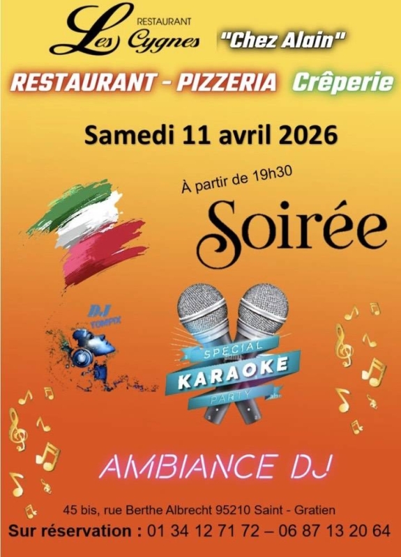 Nos évenements  - Restaurant Les Cygnes - restaurant SAINT-GRATIEN - bon restaurant SAINT-GRATIEN